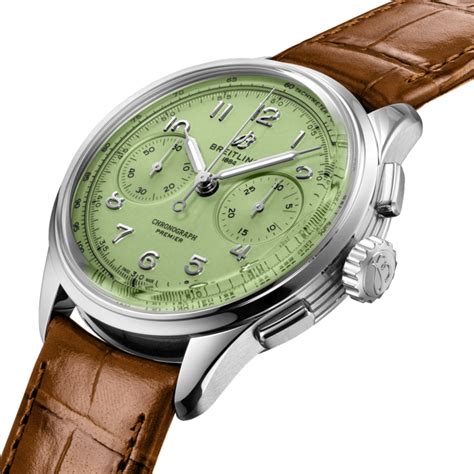 breitling green dial chronograph.